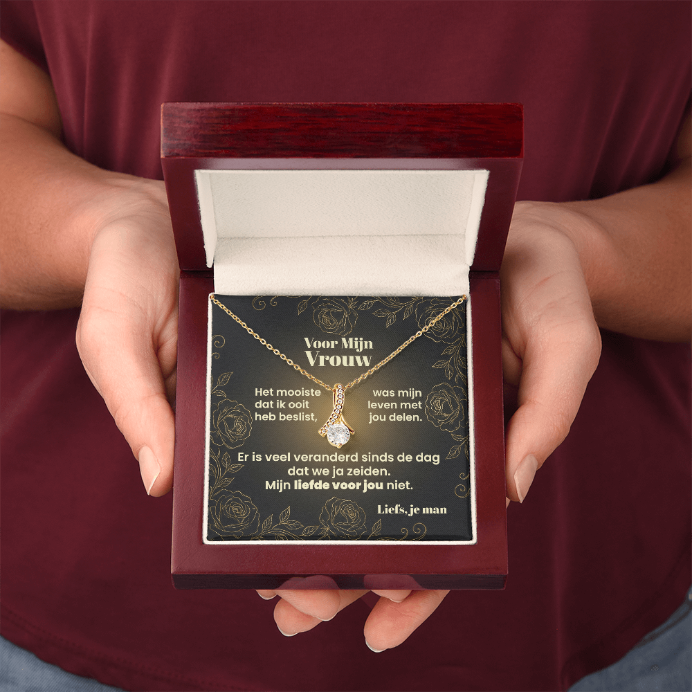 Ketting voor Mijn Vrouw | Cadeau met Romantisch Boodschap