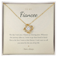 Collier à ma fiancée, pendentif nœud d'amour avec carte de message | Cadeau de fiançailles romantique pour elle, bijoux future épouse, cadeau de Saint-Valentin