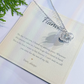 Collier à ma fiancée, pendentif nœud d'amour avec carte de message | Cadeau de fiançailles romantique pour elle, bijoux future épouse, cadeau de Saint-Valentin