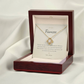 Collier à ma fiancée, pendentif nœud d'amour avec carte de message | Cadeau de fiançailles romantique pour elle, bijoux future épouse, cadeau de Saint-Valentin