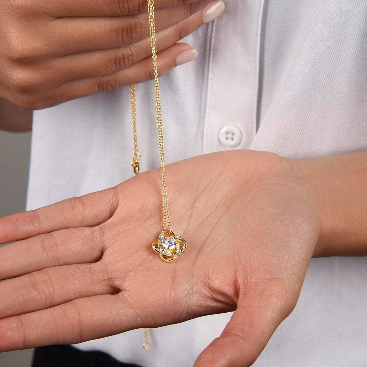 Collier à ma fiancée, pendentif nœud d'amour avec carte de message | Cadeau de fiançailles romantique pour elle, bijoux future épouse, cadeau de Saint-Valentin