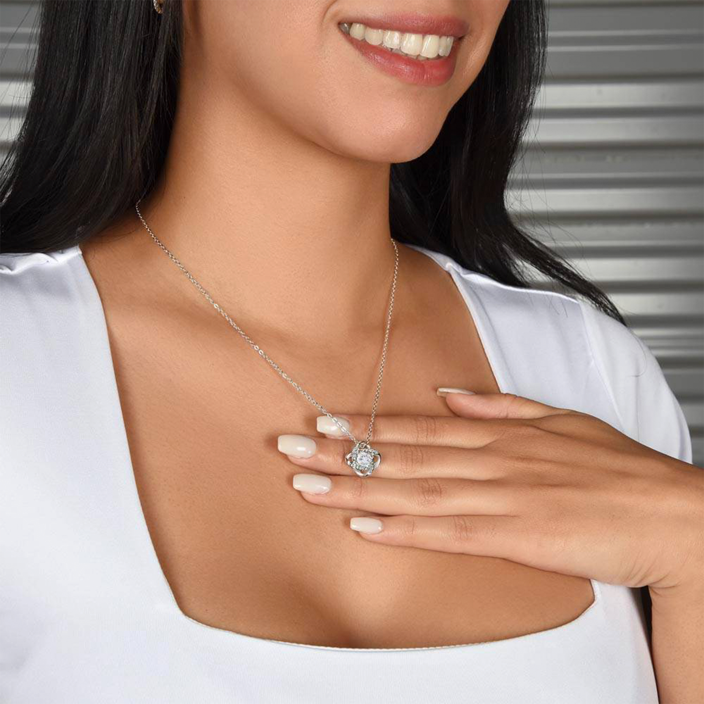 Collier à ma fiancée, pendentif nœud d'amour avec carte de message | Cadeau de fiançailles romantique pour elle, bijoux future épouse, cadeau de Saint-Valentin