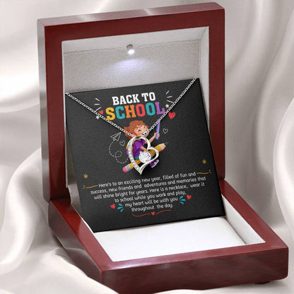 Back to School Gift Necklace for Daughter with Message Card