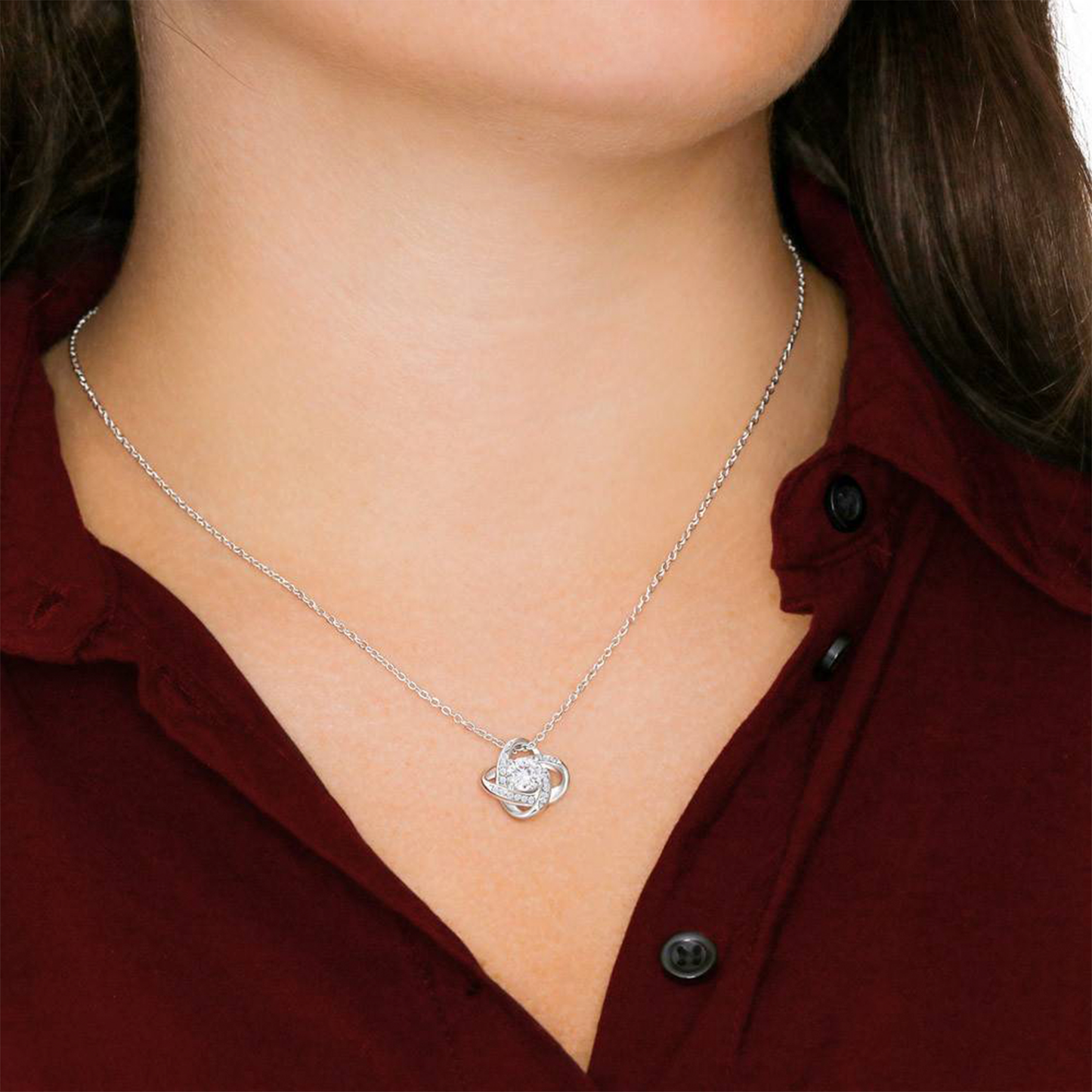 Collier Nœud d'Amour pour Ma Future Femme avec Carte de Vœux | Cadeau de Fiançailles pour Fiancée, Bijoux pour Future Épouse, Cadeau de Douche Nuptiale