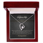 To My Gorgeous Wife Necklace from Husband, Forever Love Pendant with Message Card, Anniversary Birthday Valentines Christmas Gift for Wife