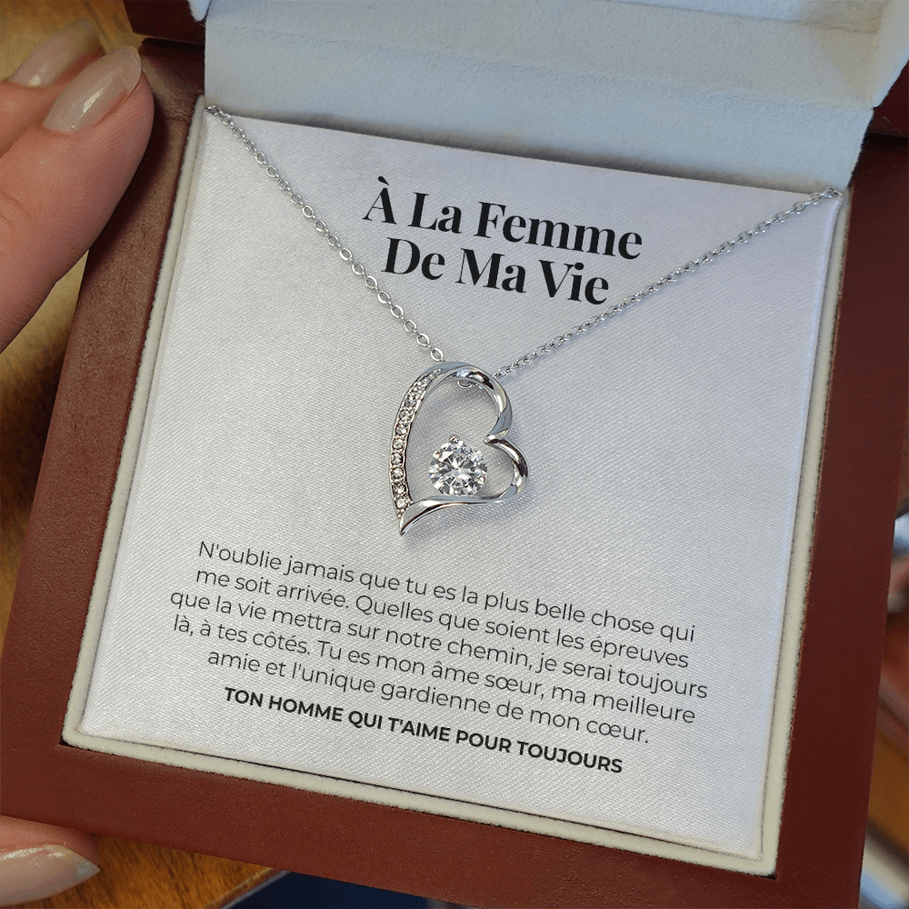 Collier amour éternel – « À mon épouse »