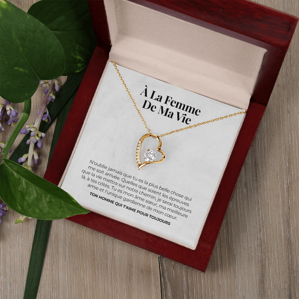 Collier amour éternel – « À mon épouse »