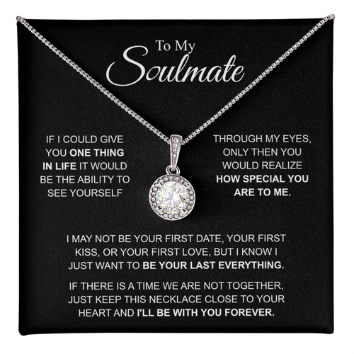 To My Soulmate Necklace, Eternal Hope Pendant with Message Card, I'll Be With You Forever