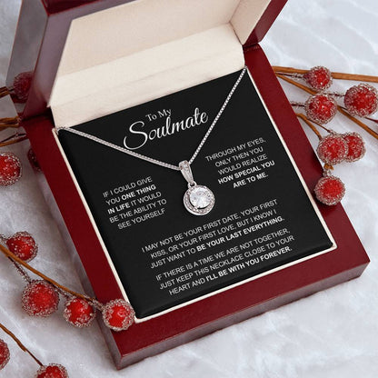 To My Soulmate Necklace, Eternal Hope Pendant with Message Card, I'll Be With You Forever