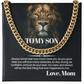 To My Son Necklace from Mom, Cuban Link Chain with Message Card, Birthday Graduation Christmas Gift for Son from Mother, Mens Necklace