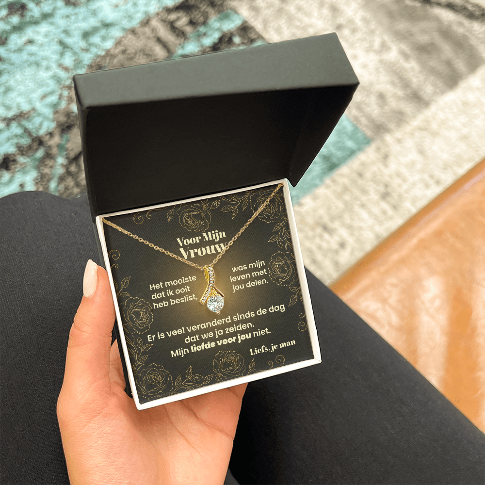 Ketting voor Mijn Vrouw | Cadeau met Romantisch Boodschap
