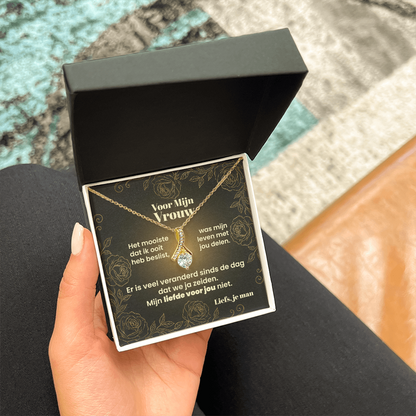 Ketting voor Mijn Vrouw | Cadeau met Romantisch Boodschap