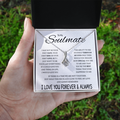 To My Soulmate Necklace, Alluring Beauty Pendant with Message Card, Last Everything
