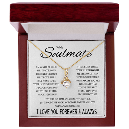 To My Soulmate Necklace, Alluring Beauty Pendant with Message Card, Last Everything