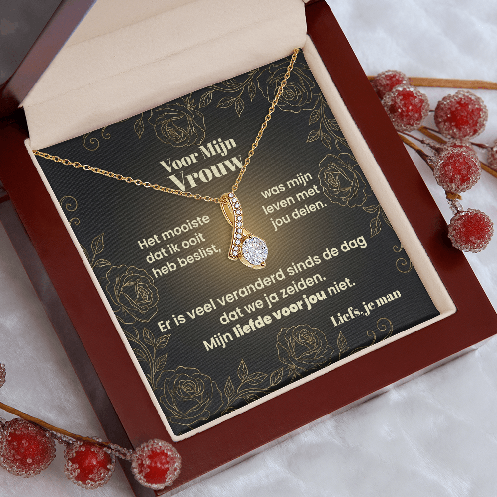 Ketting voor Mijn Vrouw | Cadeau met Romantisch Boodschap