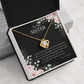 To My Sister Necklace, Love Knot Pendant with Message Card, Sisters Day Birthday Christmas Gift for Sister Soul Sister Keepsake