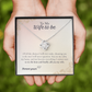 To My Wife To Be Necklace, Love Knot Pendant with Message Card, Engagement Gift for Future Wife Fiancée