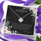 To My Little Sister Necklace, Love Knot Pendant with Message Card, Birthday Sisters Day Christmas Gift for Younger Sister from Big Sister