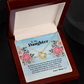 To My Daughter Necklace from Mom, Love Knot Pendant with Message Card, Sentimental Graduation Birthday Christmas Gift for Daughter