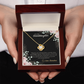 To My Granddaughter Necklace, Love Knot Pendant with Message Card, Birthday Graduation Christmas Gift for Granddaughter from Grandma