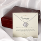 To My Fiancée Necklace, Love Knot Pendant with Message Card | Romantic Engagement Gift for Her, Future Wife Jewelry, Valentine's Day Gift
