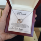 Collier pour ma meilleure amie, cœurs entrelacés avec carte message, cadeau d'anniversaire ou de Noël pour meilleure amie/sœur de cœur