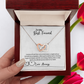 Collier pour ma meilleure amie, cœurs entrelacés avec carte message, cadeau d'anniversaire ou de Noël pour meilleure amie/sœur de cœur