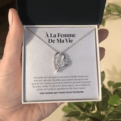 Collier amour éternel – « À mon épouse »