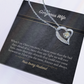 To My Gorgeous Wife Necklace from Husband, Forever Love Pendant with Message Card, Anniversary Birthday Valentines Christmas Gift for Wife
