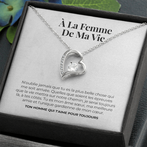 Collier amour éternel – « À mon épouse »