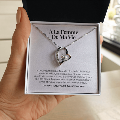 Collier amour éternel – « À mon épouse »