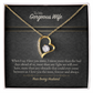 To My Gorgeous Wife Necklace from Husband, Forever Love Pendant with Message Card, Anniversary Birthday Valentines Christmas Gift for Wife