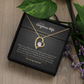 To My Gorgeous Wife Necklace from Husband, Forever Love Pendant with Message Card, Anniversary Birthday Valentines Christmas Gift for Wife