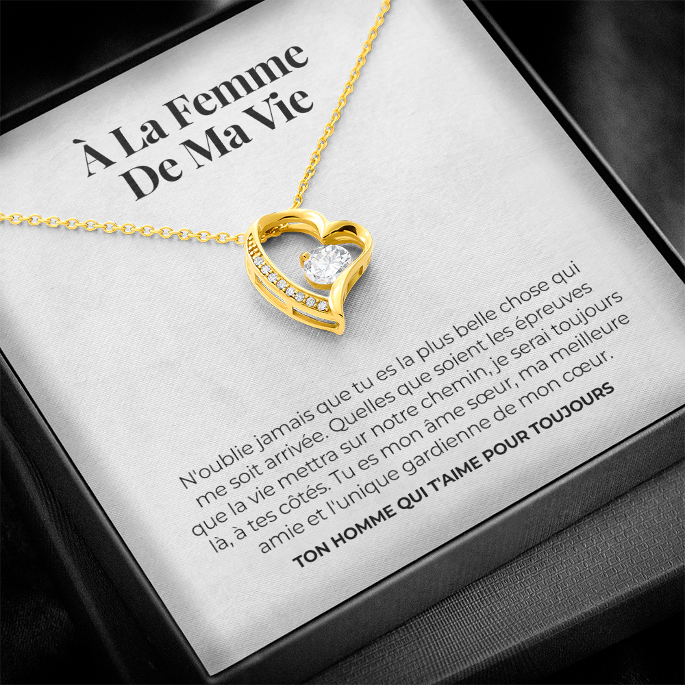 Collier amour éternel – « À mon épouse »
