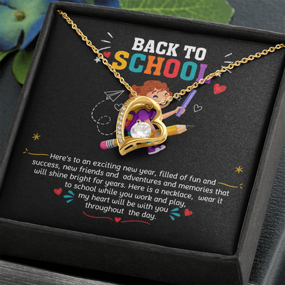 Back to School Gift Necklace for Daughter with Message Card