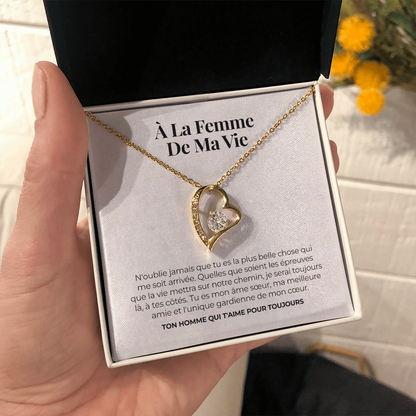 Collier amour éternel – « À mon épouse »